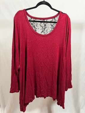 Torrid Super Soft Knits Dark Red Long Sleeve Tunic - Size 3